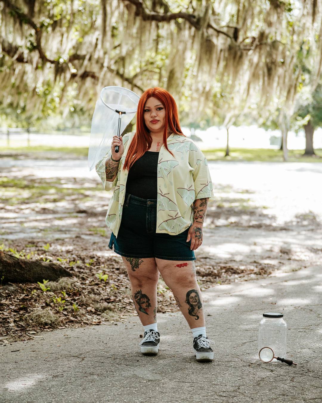 Luna Moth Button Up