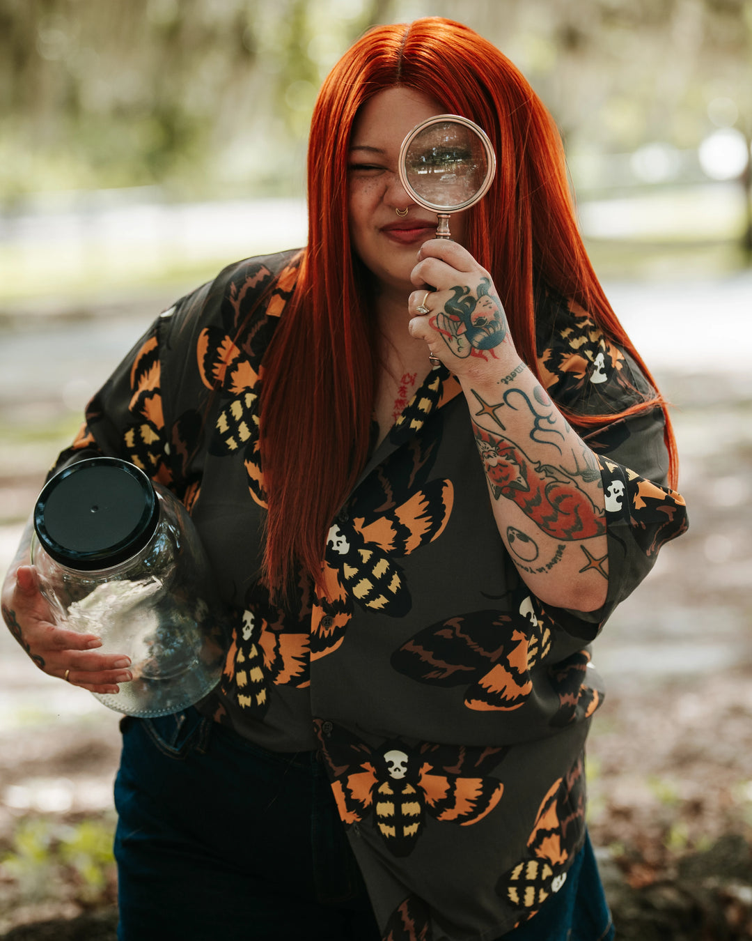 Silence of the Moths Button Up