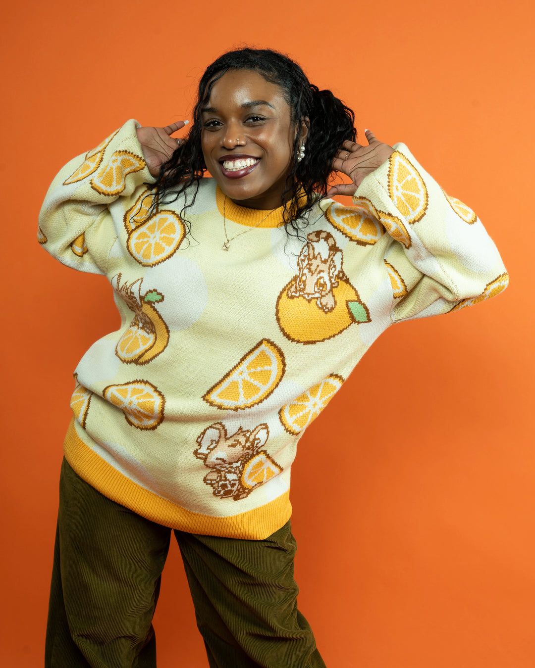 Baby Kougra Orange Sweater