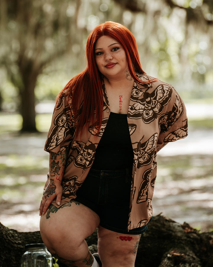 Giant Peacock Moth Button Up