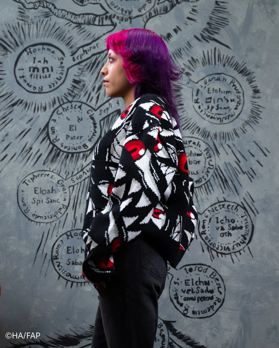 Cropped Pride Patterned Cardigan