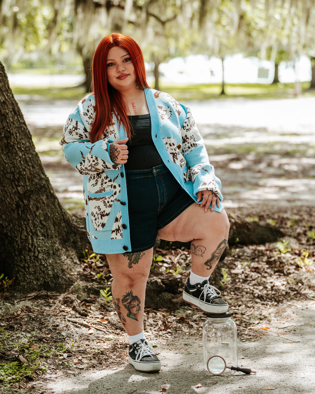 Giant Leopard Moth Cardigan