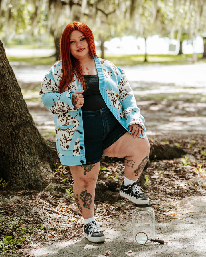 Giant Leopard Moth Cardigan