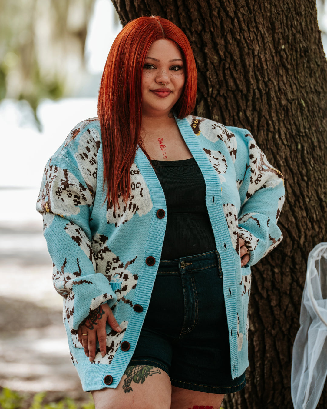 Giant Leopard Moth Cardigan – Steady Hands Giant Leopard Moth Cardigan – Steady Hands