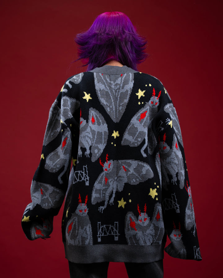 Mothmanin' Around Cardigan
