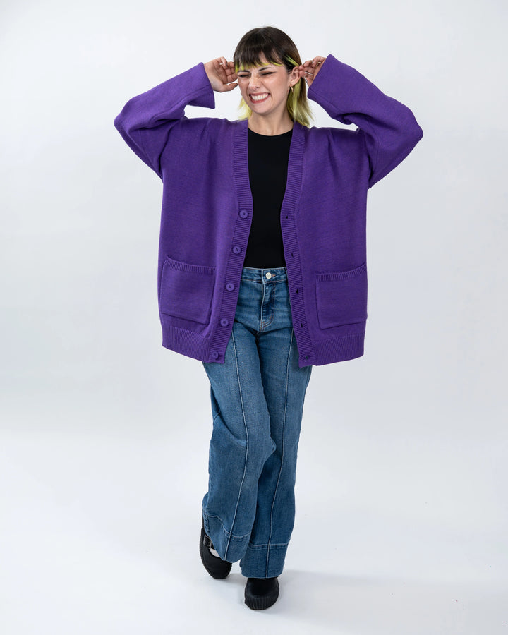 The DEEPEST Purple Cardigan