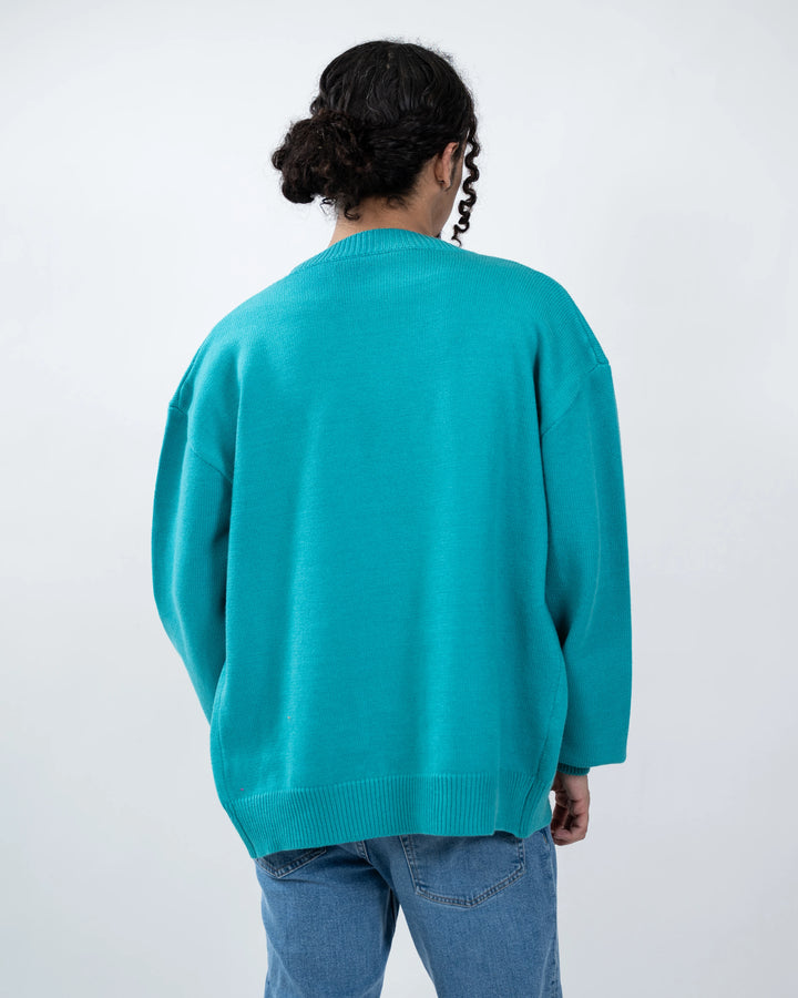 What's the TEAL with Airline Food Cardigan