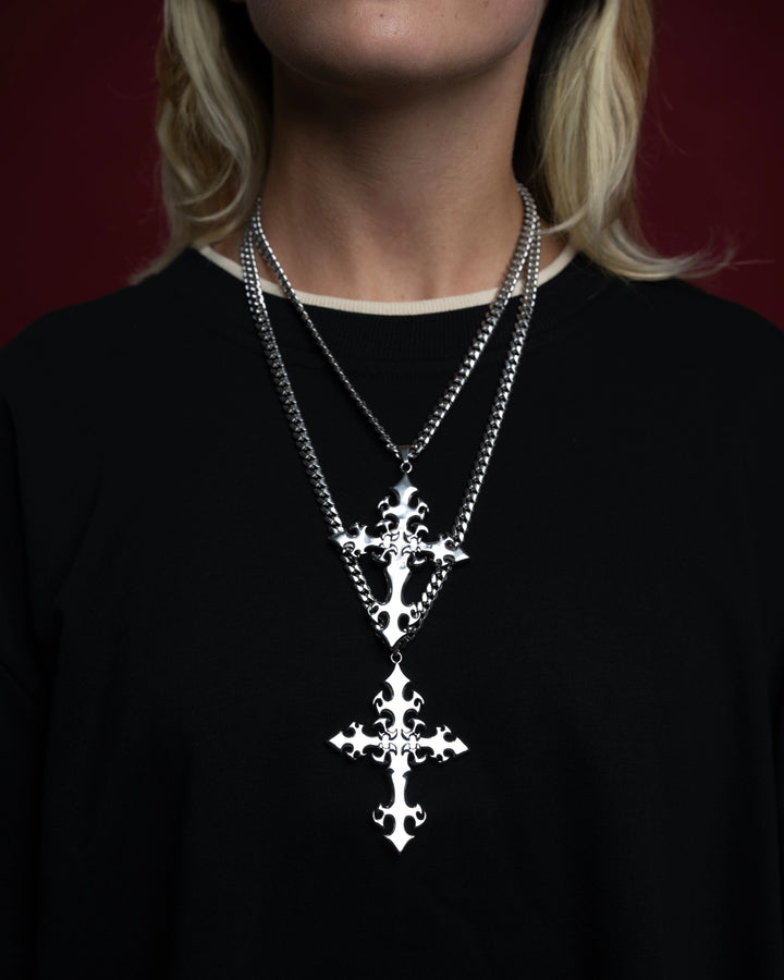 Cyber Cross Necklace