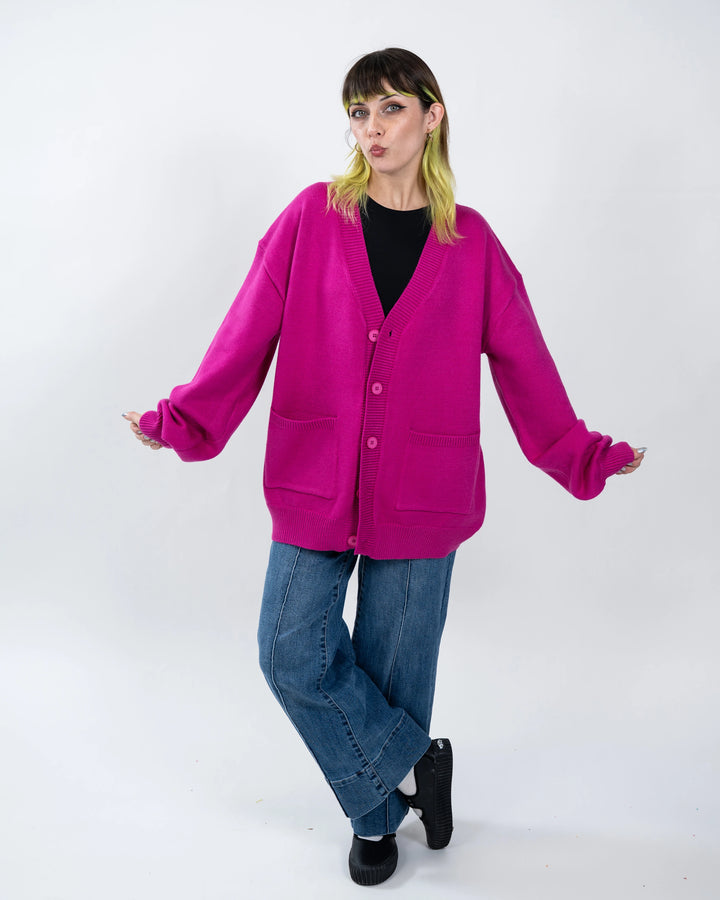 Navy Pink Cardigan