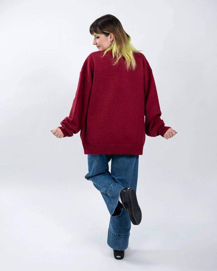 Burgundeez Nuts! Cardigan