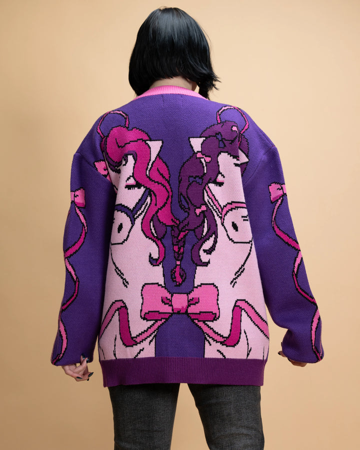 Ribbon Horse Cardigan