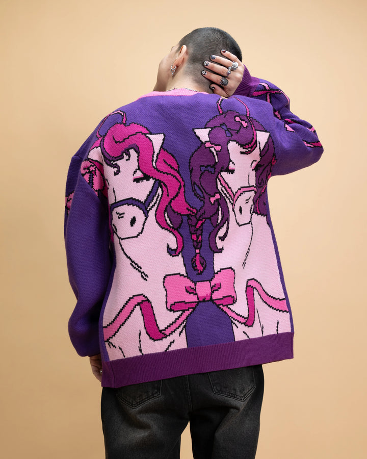 Ribbon Horse Cardigan
