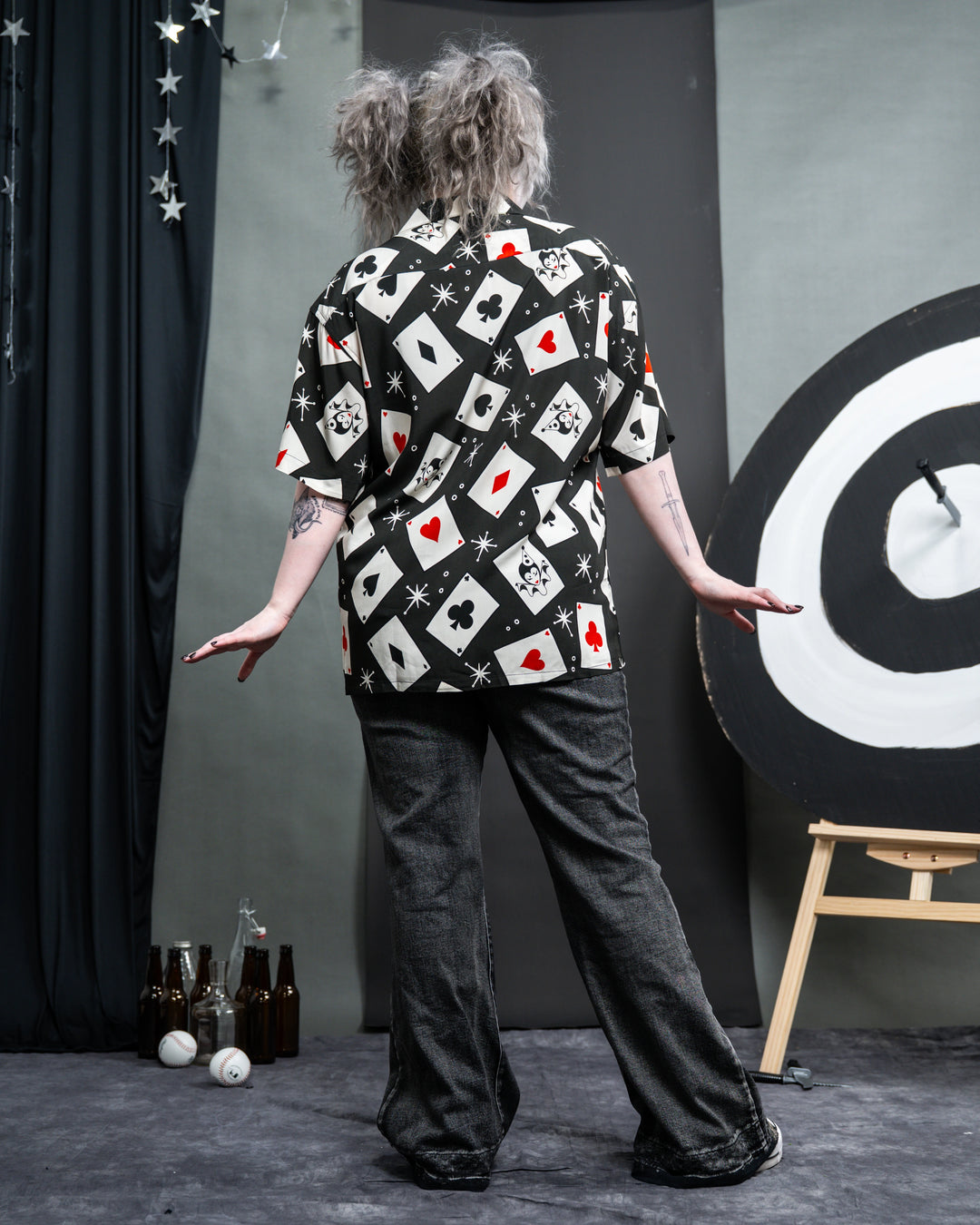 Playing Card Button Up