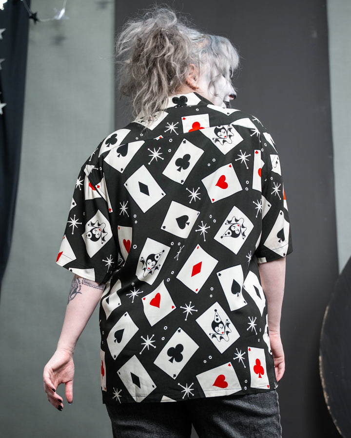 Playing Card Button Up