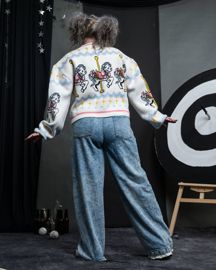 Carousel Cropped Cardigan