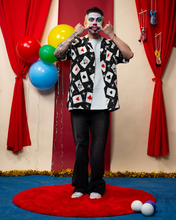 Playing Card Button Up