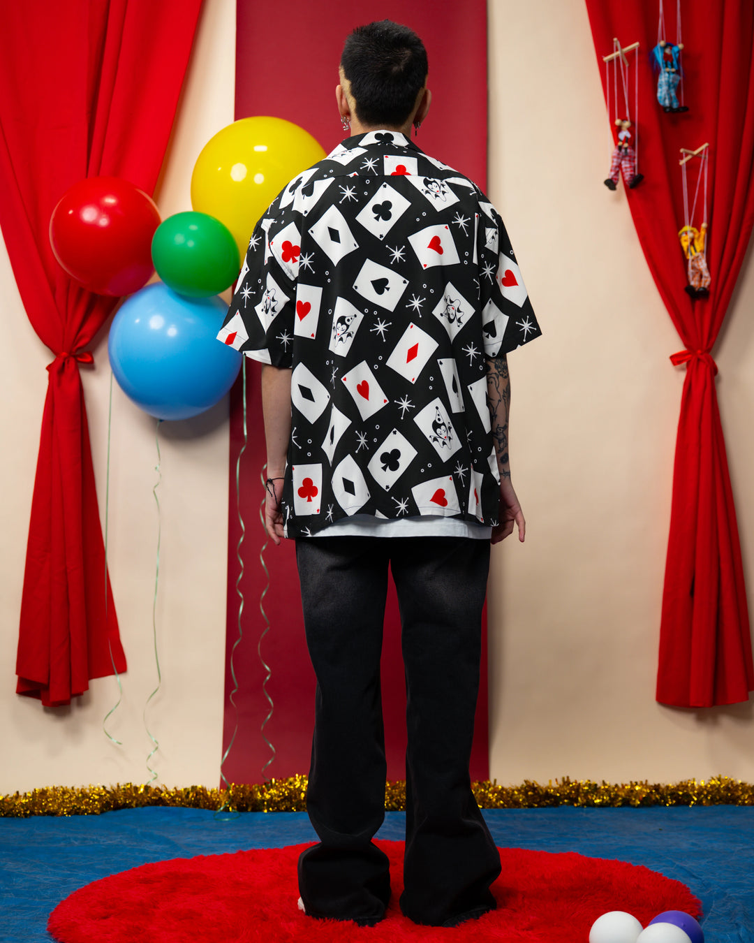 Playing Card Button Up
