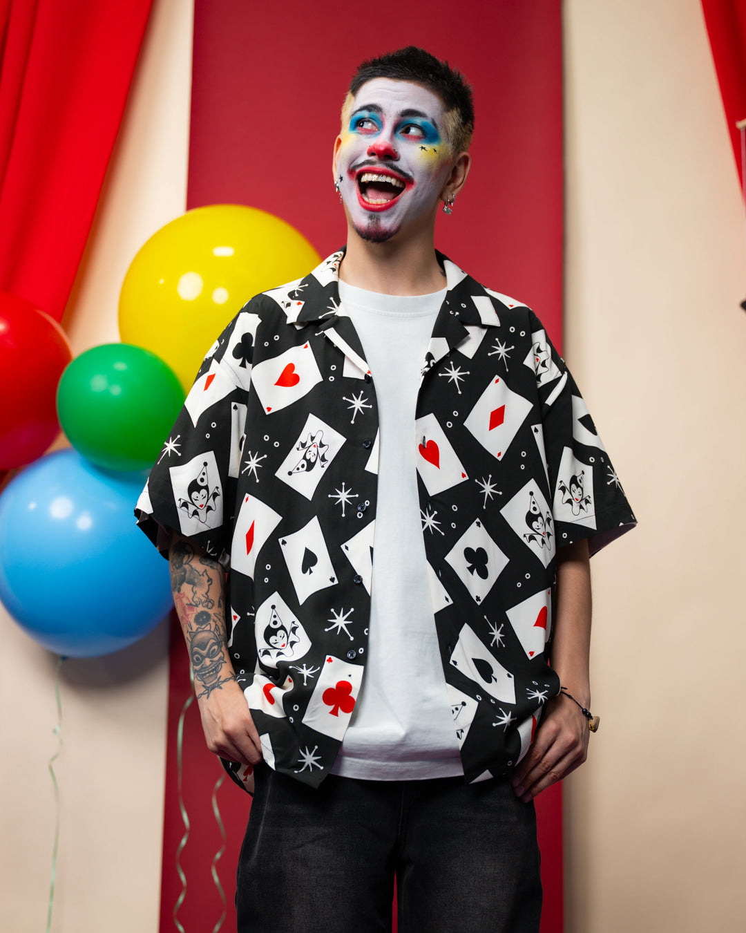 Playing Card Button Up