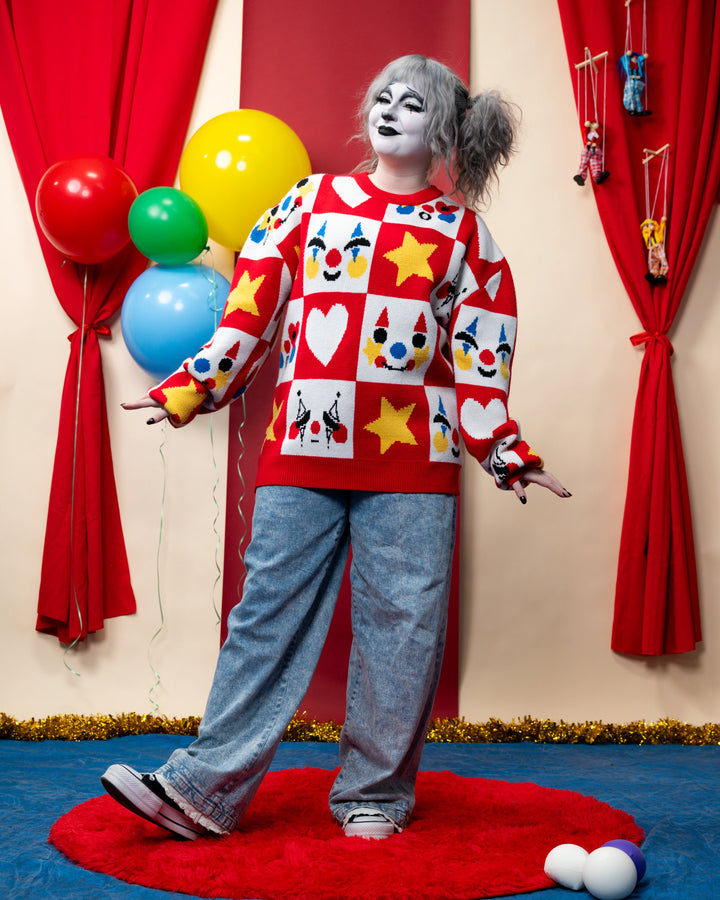 Checkered Clown Sweater