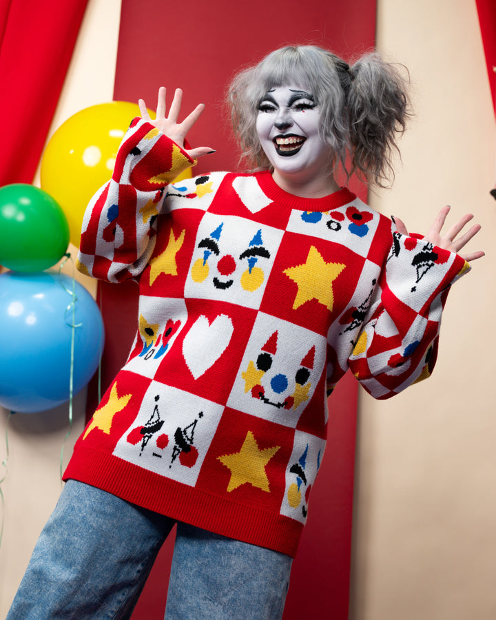 Checkered Clown Sweater