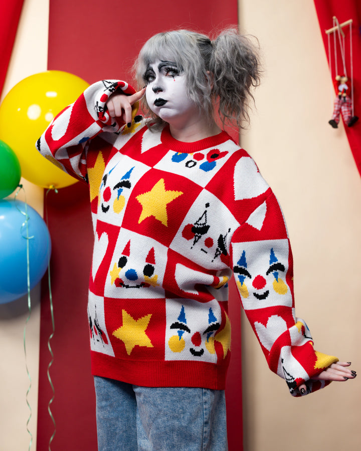 Checkered Clown Sweater
