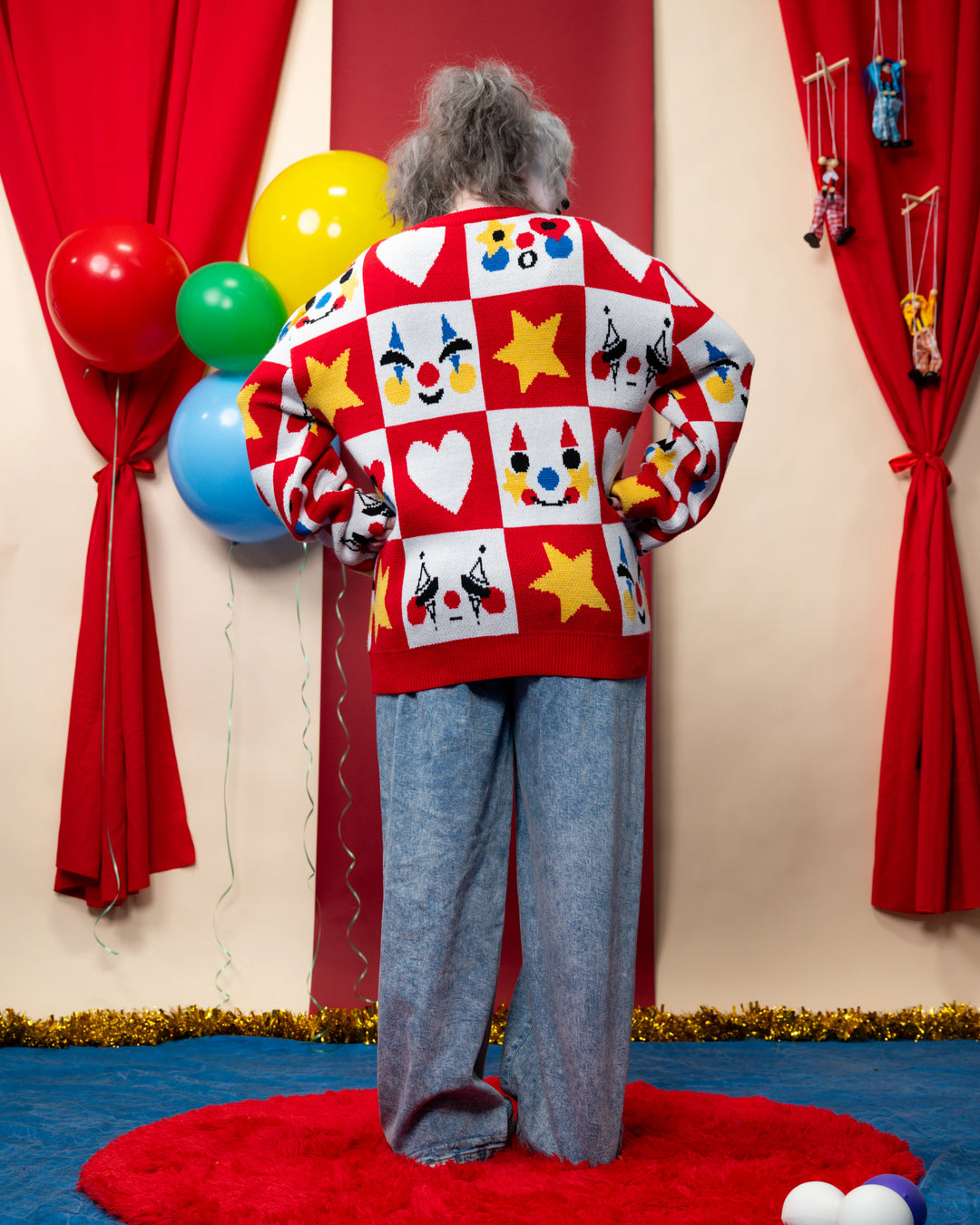 Checkered Clown Sweater
