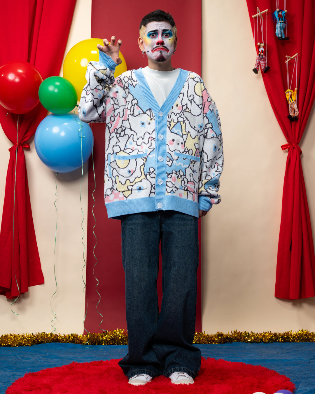 Cat Clown Cardigan