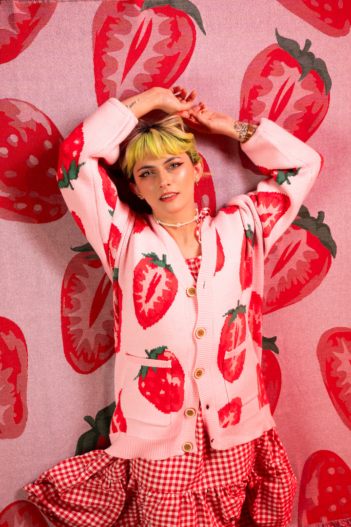 Strawberry With Me Cardigan