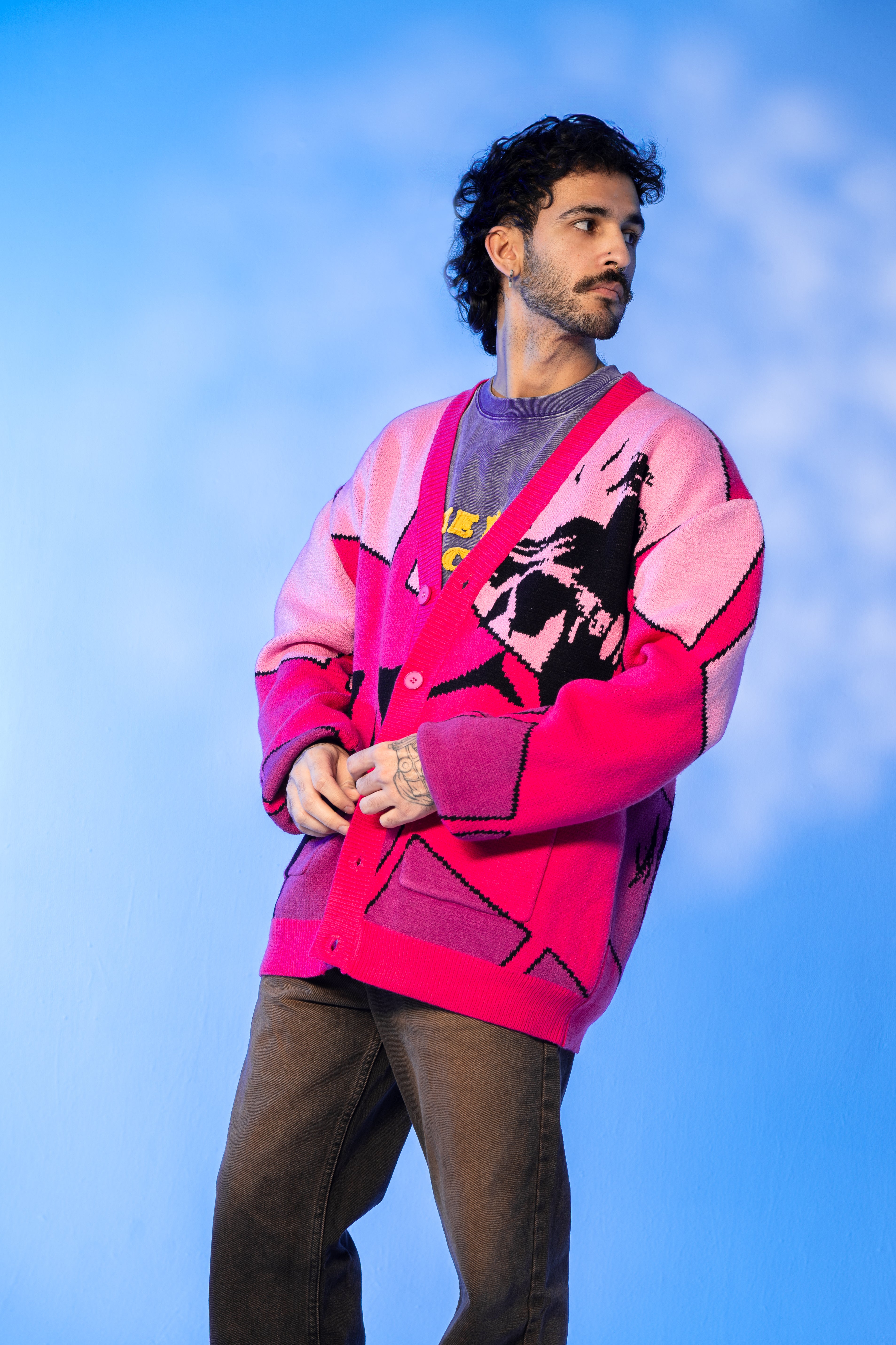 トップス RAD MUSICIAN Beads Cardigan RAD MUSICIAN Beads Cardigan