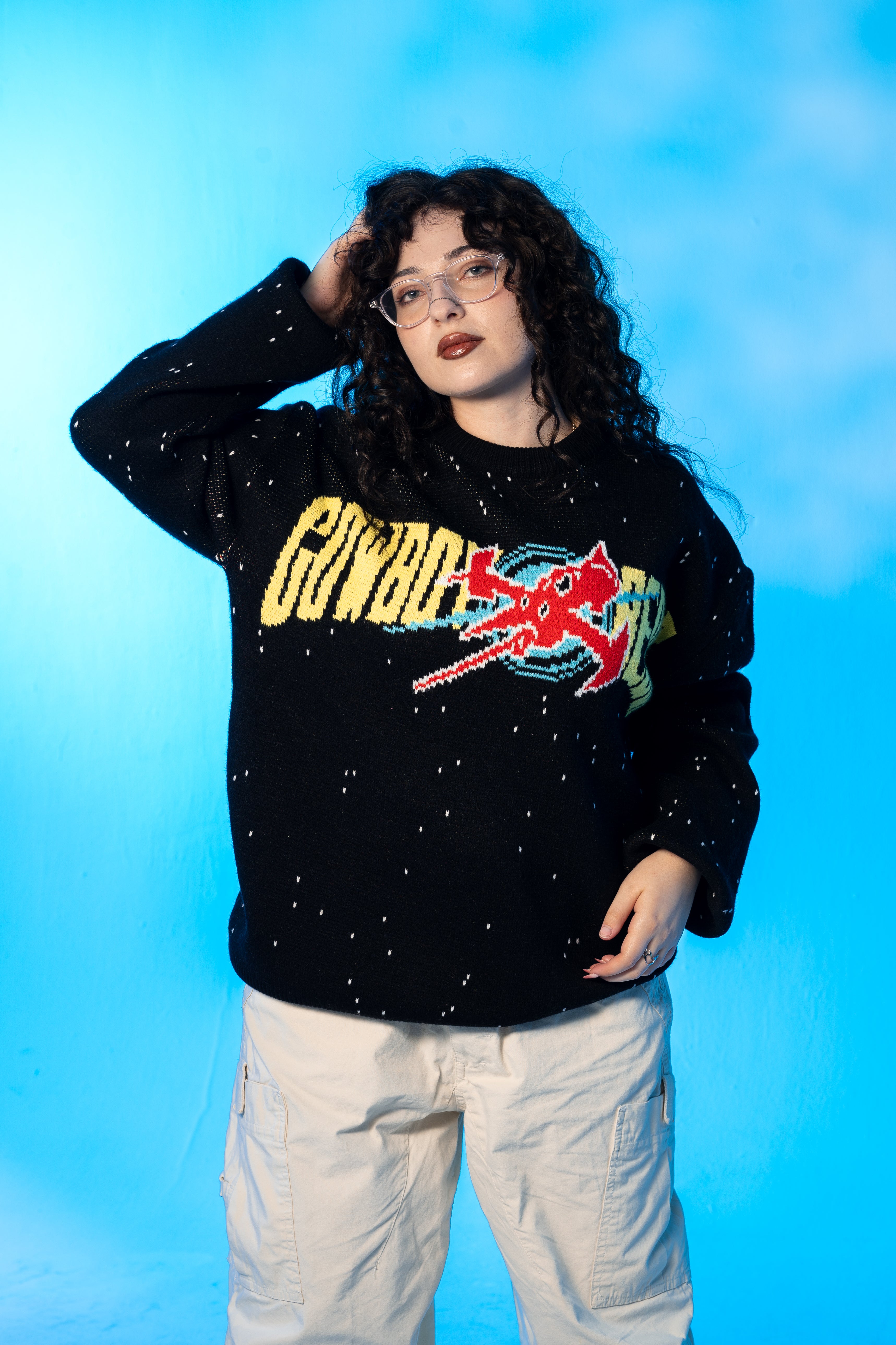 トップス COWBOY BEBOP X WDS CREW NECK / BLACK Cowboy Bebop Sweater – Steady Hands