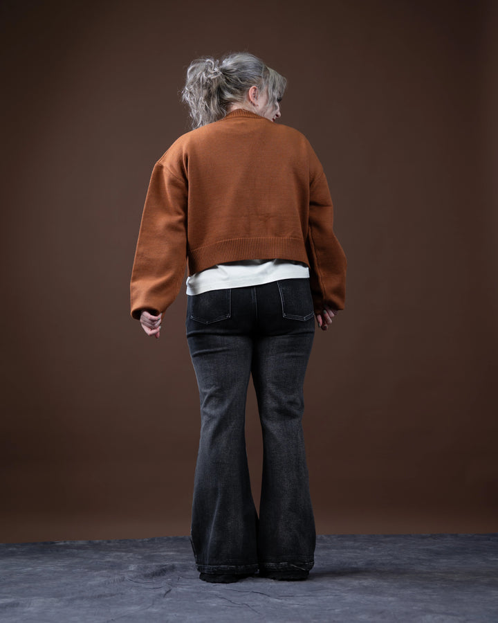 Cropped Brown Envy Cardigan