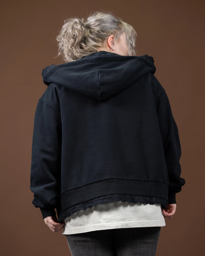 Basics Lace Zip Up Hoodie