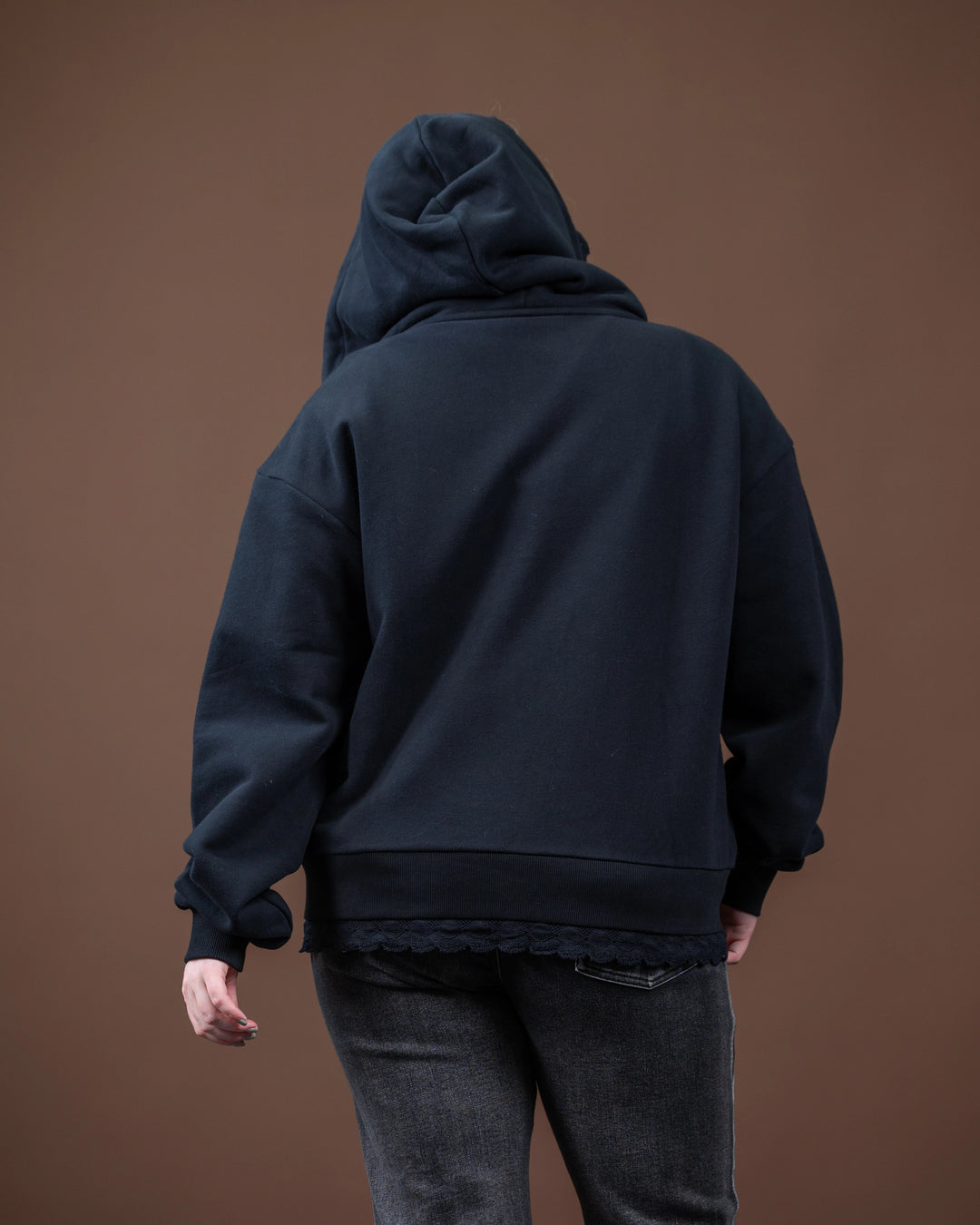 Basics Lace Zip Up Hoodie