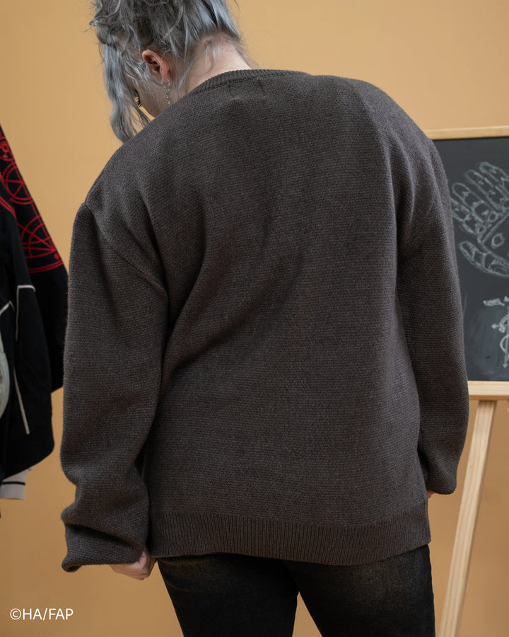 Grey Knit Gate Sweater