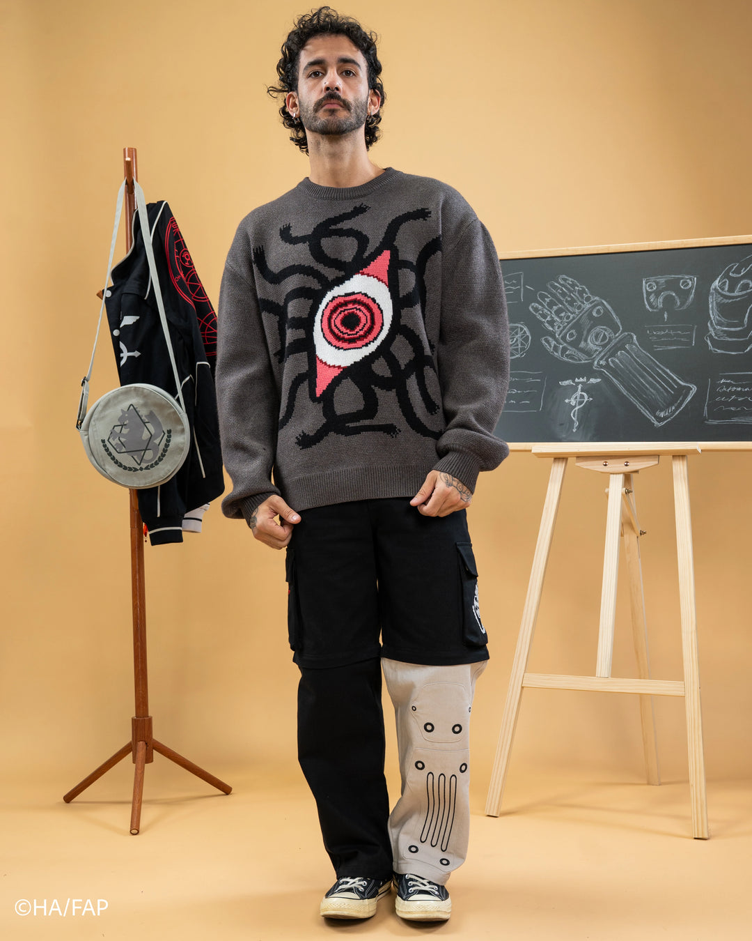 Grey Knit Gate Sweater