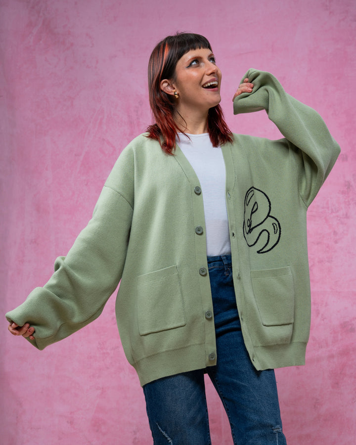 Divine White Snake Cardigan