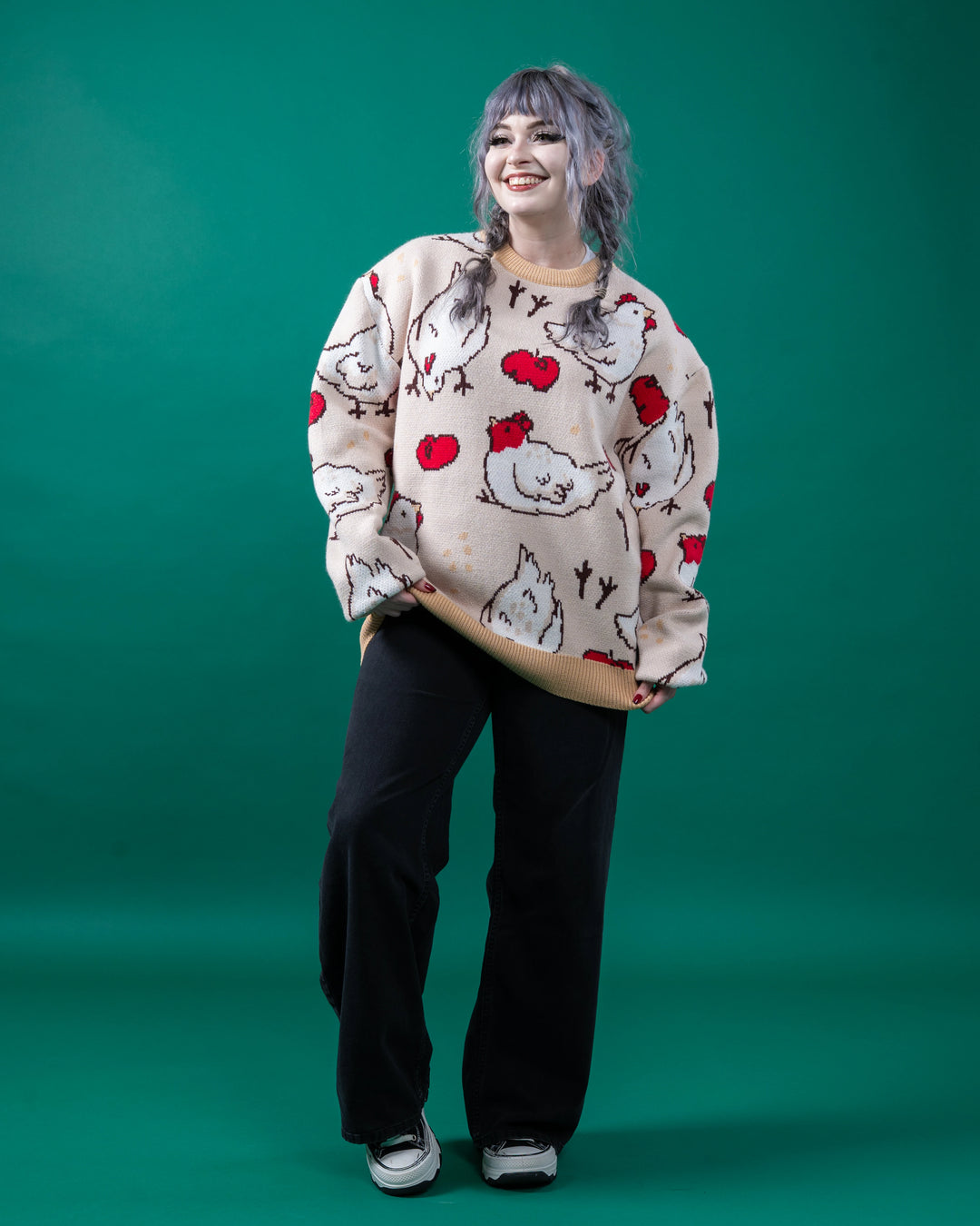 Beige Chicken Sweater