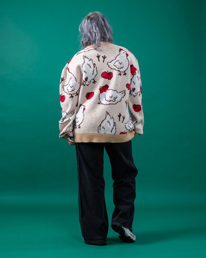 Beige Chicken Sweater