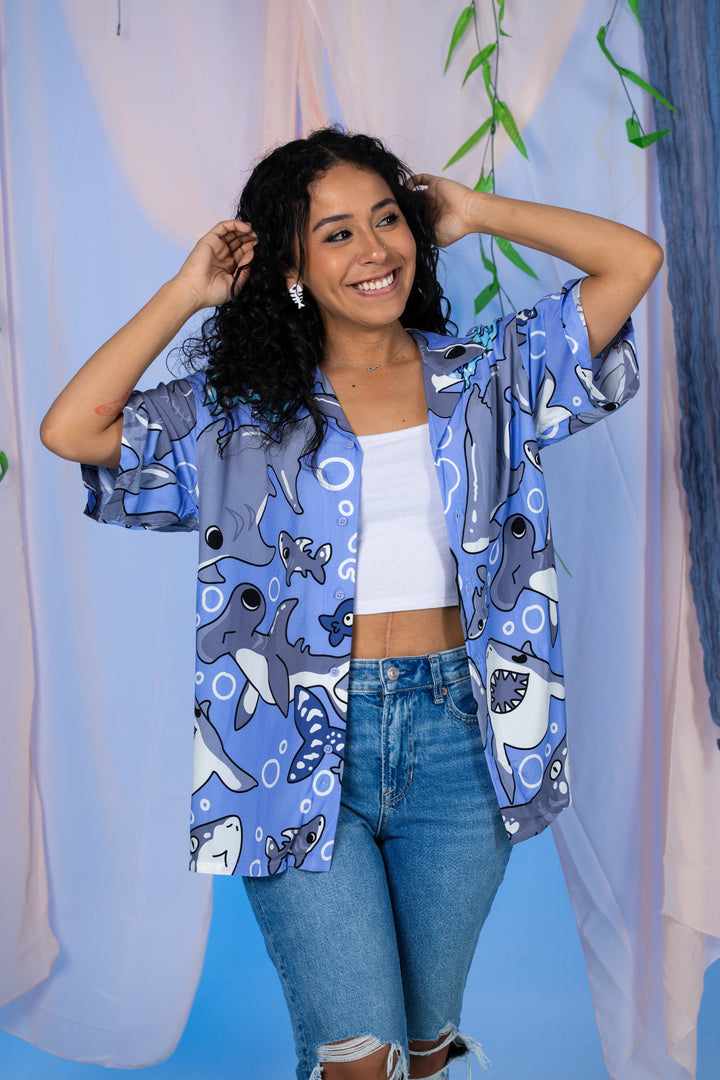 Shark Week Button Up