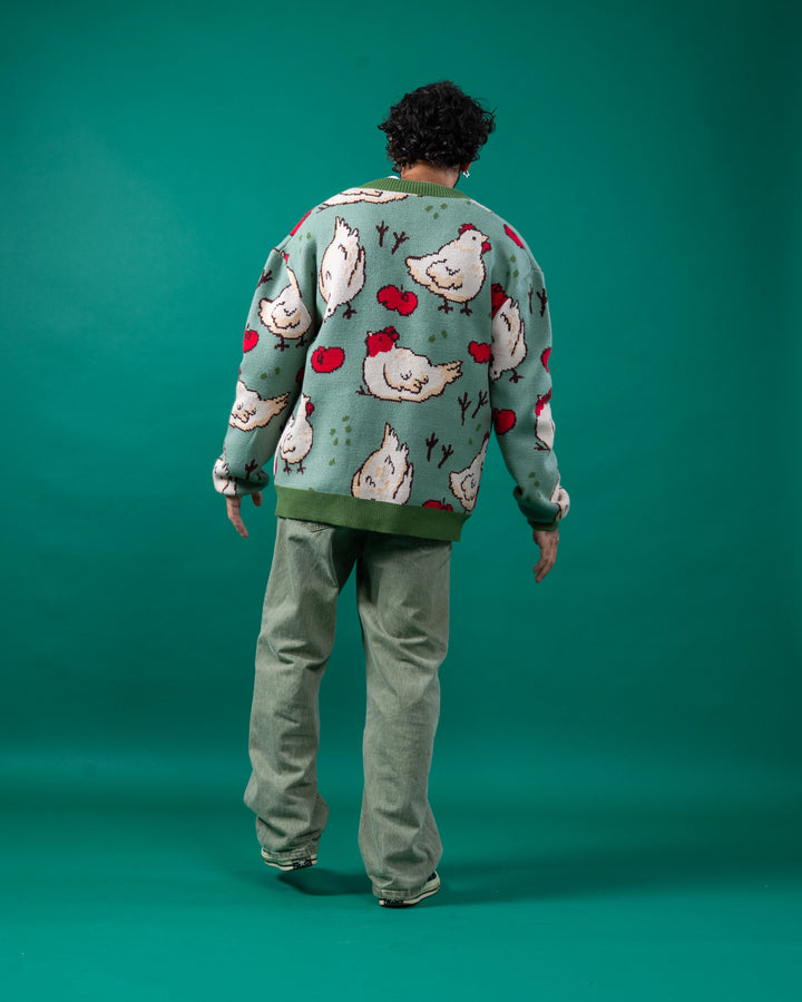 Green Chicken Cardigan