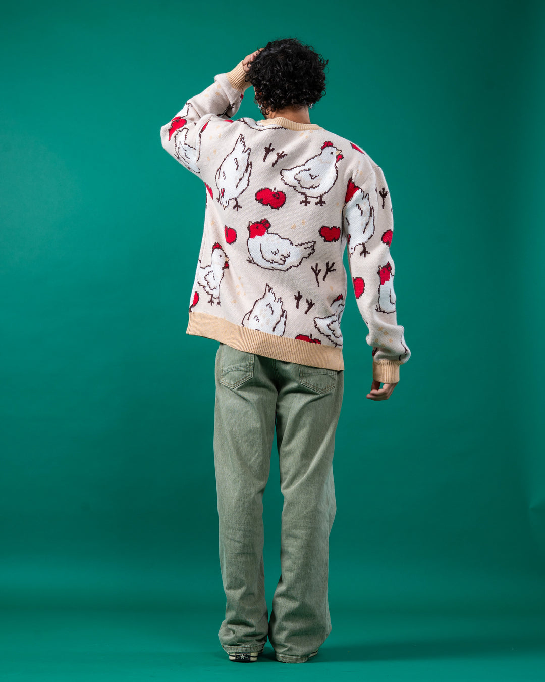 Beige Chicken Sweater