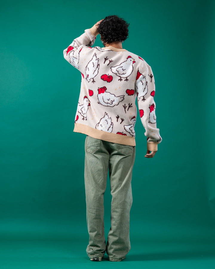 Beige Chicken Sweater