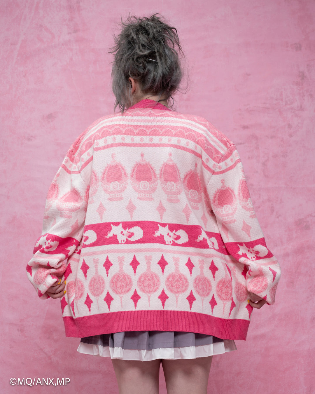 Madoka Magica Patterned Cardigan – Steady Hands Madoka Magica Patterned Cardigan – Steady Hands