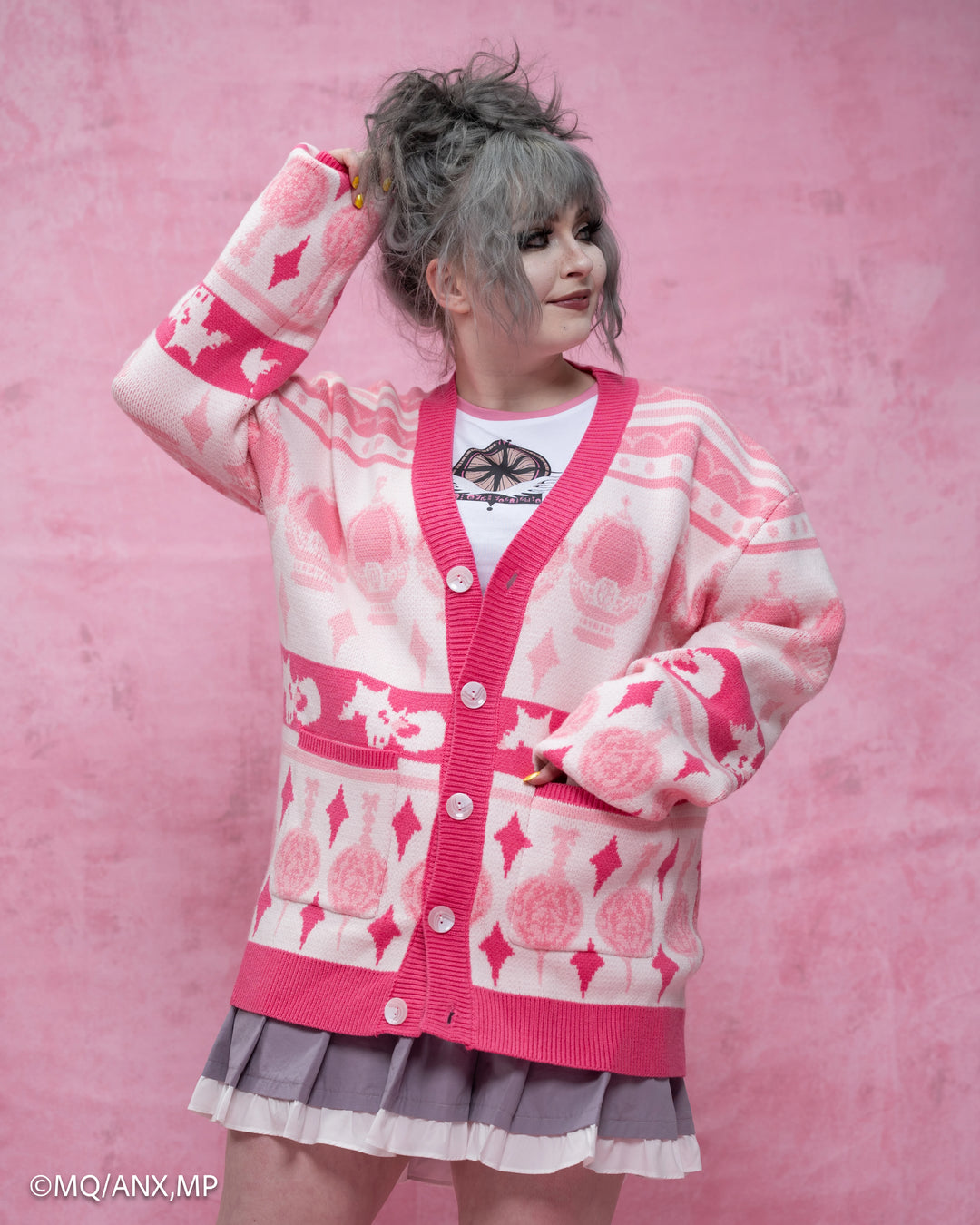 Madoka Magica Patterned Cardigan