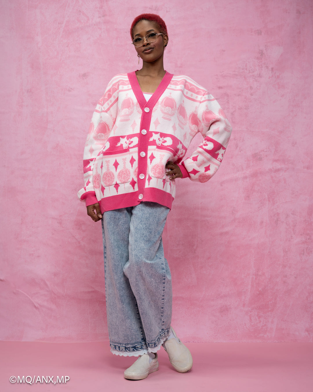 Madoka Magica Patterned Cardigan – Steady Hands
