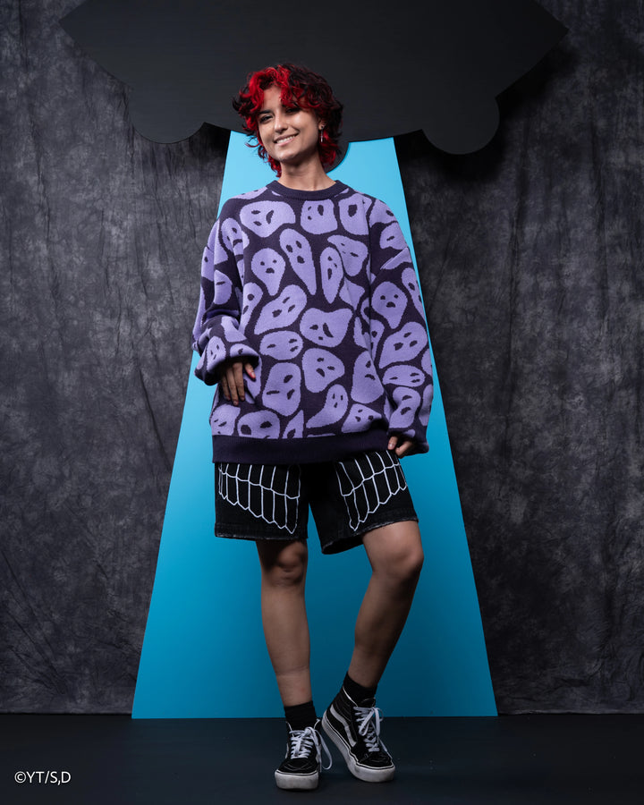 Ghost Patterned Sweater
