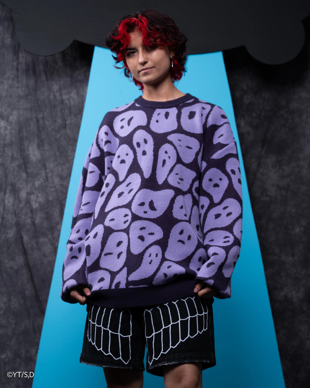 Ghost Patterned Sweater