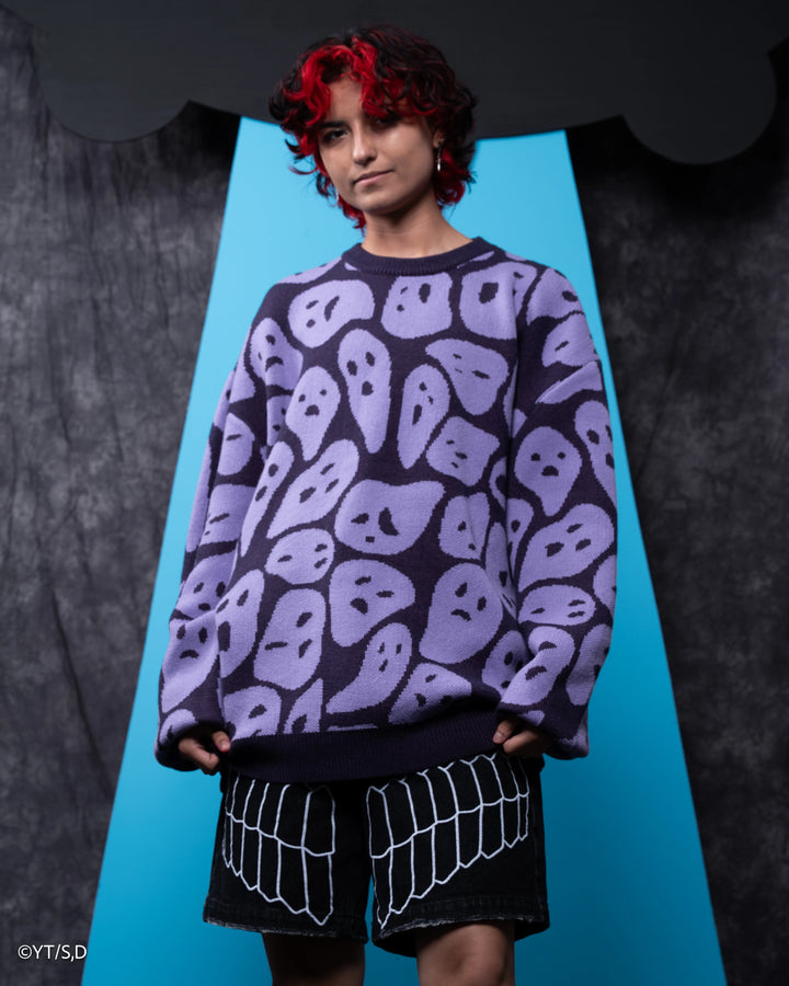 Ghost Patterned Sweater