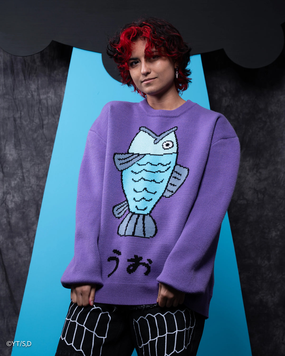 Purple Fish Sweater