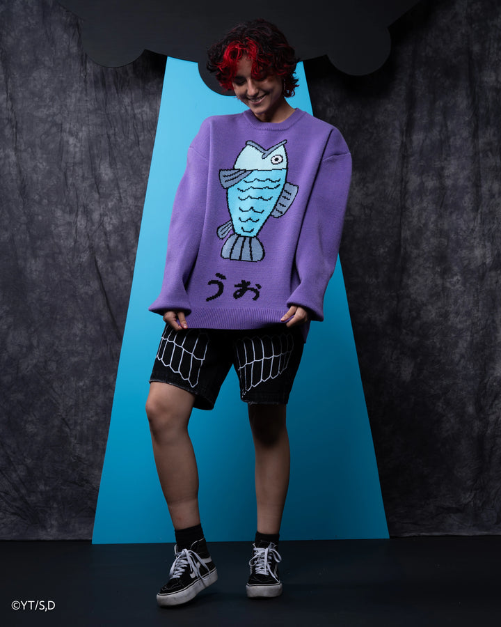 Purple Fish Sweater